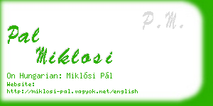 pal miklosi business card